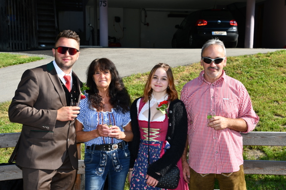 Zechmeister Sandro mit Schwester und seinen Eltern - Monika und Peter Staber