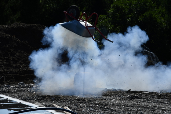 die Wucht der Detonation