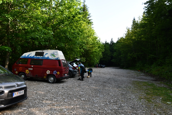 am Parkplatz im Bärental ging´s los