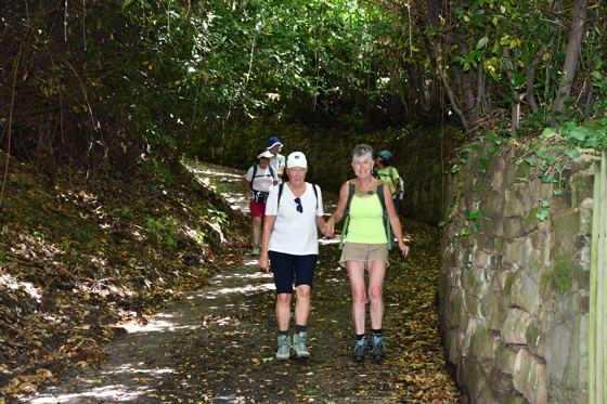 steil hinunter ging es zur Stadt Cormons