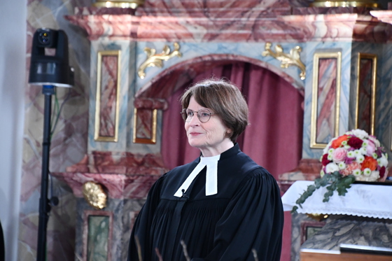 Er&ouml;ffnete den Festreigen - Pfarrerin Jessica Warnke-Stockmann von der ev. Kirche Feffernitz - sie betreut auch die Pfarre Zlan