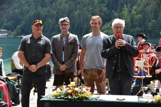 Naturpark Ranger Robert und Julian mit ihren Chef Franz Schier und Naturpark Geschäftsführer Mag Robert Heuberger